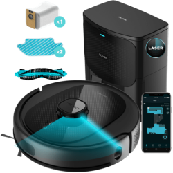 robot de aspirare cecotec conga 8290 immortal ultra power home x-treme, 7000 pa, itech laser eye, baza autocuratare, autonomie 2