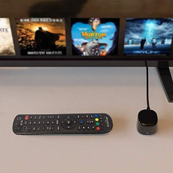 telecomanda universala inteligenta broadlink rm4c mini, ir, wi-fi, compatibil amazon alexa si google home, pentru aer conditiona