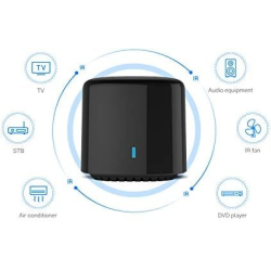 telecomanda universala inteligenta broadlink rm4c mini, ir, wi-fi, compatibil amazon alexa si google home, pentru aer conditiona