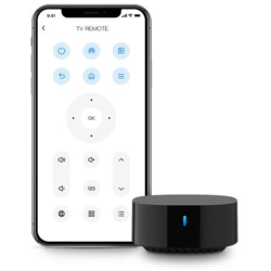 telecomanda universala inteligenta ir broadlink tv mate, integrare alexa, google assistant  ifttt, aplicatie, distanta 8 metri