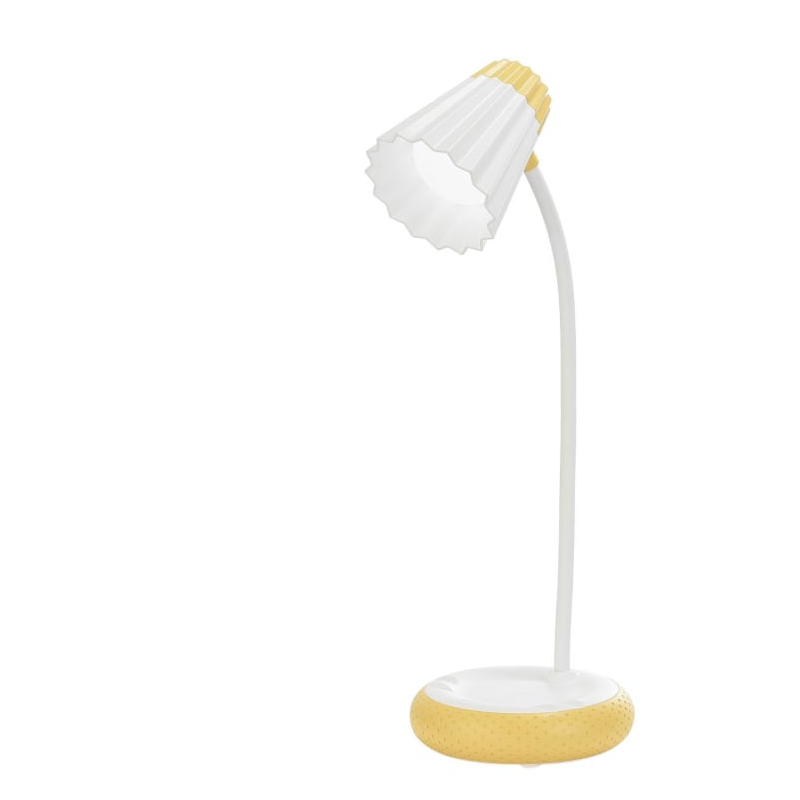 lampa de birou led home h-612, acumulator 1200mah, control touch, 3 moduri, incarcare usb, 3w - galben lampa de birou led home h-612, acumulator 1200mah, control touch, 3 moduri, incarcare usb, 3w - galben