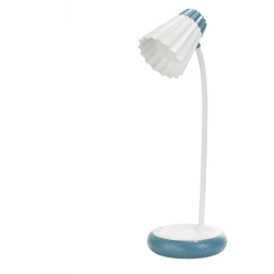 lampa de birou led home h-612, acumulator 1200mah, control touch, 3 moduri, incarcare usb, 3w - albastru