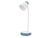 lampa de birou led home h-612, acumulator 1200mah, control touch, 3 moduri, incarcare usb, 3w - albastru