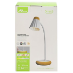 lampa de birou led home h-612, acumulator 1200mah, control touch, 3 moduri, incarcare usb, 3w - albastru