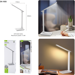 lampa de birou led home dk-r08, acumulator 1200mah, control touch, 3 moduri, incarcare usb, 4.5w