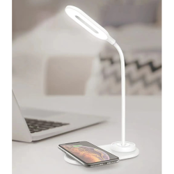 lampa led de birou home dk-h12, incarcator wireless, 3 moduri, control touch, usb-c, 6w