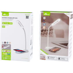 lampa led de birou home dk-h12, incarcator wireless, 3 moduri, control touch, usb-c, 6w