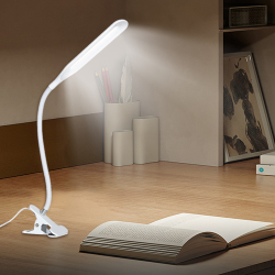 lampa led home dk-6500, cu clema de prindere, brat flexibil, alimentare usb, lumina alba, 5w