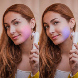 aparat pentru tratament facial si intinerirea pielii cecotec bamba facecare lightsonic , masaj facial, ems, lumina albastra si r