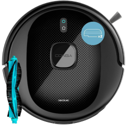 robot de aspirare conga 7490 immortal x-treme, 4 in 1, 2600 pa, laser, autonomie 120 minute, rezervor lichide si praf, functie m