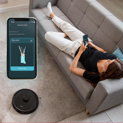 robot de aspirare conga 7490 immortal x-treme, 4 in 1, 2600 pa, laser, autonomie 120 minute, rezervor lichide si praf, functie m