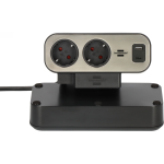 prelungitor pentru birou brennenstuhl estilo duplex desktop, 10 prize, 1 usb, 1 usb-c 30w, 2m prelungitor pentru birou brennenstuhl estilo duplex desktop, 10 prize, 1 usb, 1 usb-c 30w, 2m