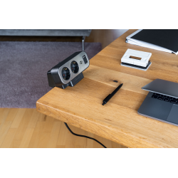 prelungitor pentru birou brennenstuhl estilo duplex desktop, 10 prize, 1 usb, 1 usb-c 30w, 2m