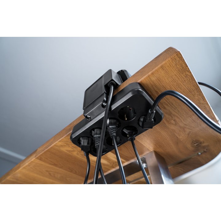 prelungitor pentru birou brennenstuhl estilo duplex desktop, 10 prize, 1 usb, 1 usb-c 30w, 2m