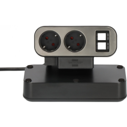 prelungitor pentru birou brennenstuhl estilo duplex desktop, 10 prize, 2x module keystone, 2m