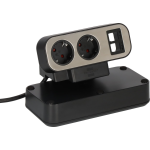 prelungitor pentru birou brennenstuhl estilo duplex desktop, 10 prize, 2x module keystone, 2m