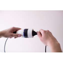 cordon prelungitor textil brennenstuhl, comutator rotativ luminat, 5m