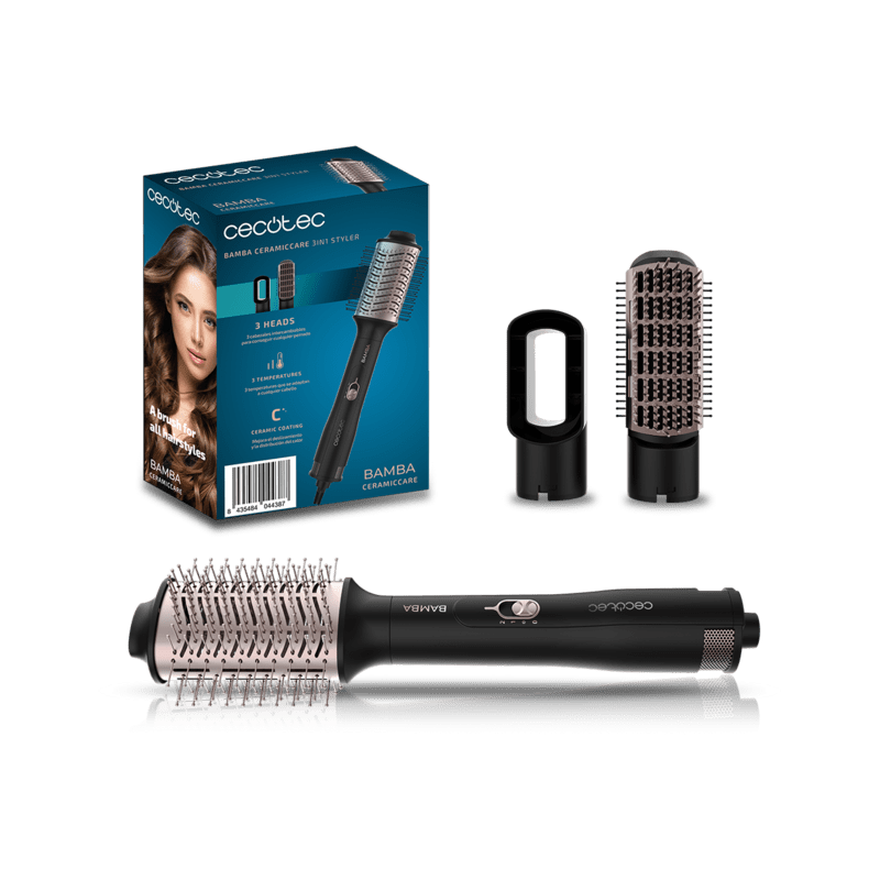 set perie electrica fixa cecotec ceramiccare 3in1 styler, uscator, 1200 w, 3 trepte de caldura, 2 viteze