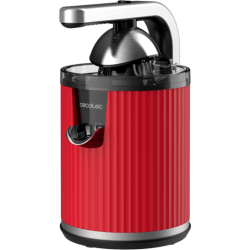 storcator de citrice cecotec xqueeze retrojuice 600, 600w, filtru din inox, anti picurare, 2 conuri de plastic, rosu