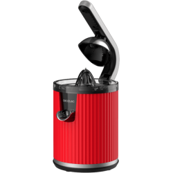 storcator de citrice cecotec xqueeze retrojuice 600, 600w, filtru din inox, anti picurare, 2 conuri de plastic, rosu
