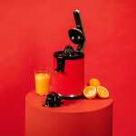 storcator de citrice cecotec xqueeze retrojuice 600, 600w, filtru din inox, anti picurare, 2 conuri de plastic, rosu