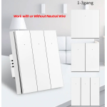 intrerupator smart rovo 1081wl, 1 canal, wifi si bluetooth, tuya, life smart, alexa si google assistant, fara nul