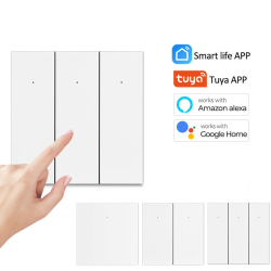 intrerupator smart rovo 1081wl, 1 canal, wifi si bluetooth, tuya, life smart, alexa si google assistant, fara nul
