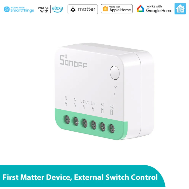 releu smart wifi sonoff minir4m extreme - matter