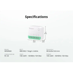 releu smart wifi sonoff minir4m extreme - matter
