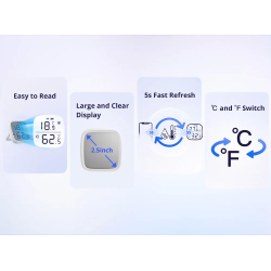 senzor de temperatura si umiditate sonoff snzb-02d zigbee 3.0 cu afisaj lcd