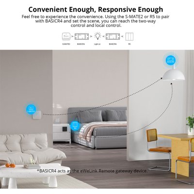 releu smart sonoff basicr4, wi-fi, 10a