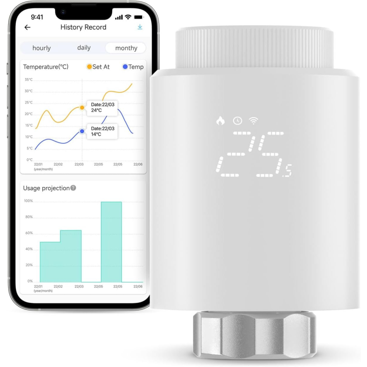 cap termostatic  inteligent sonoff trvzb, zigbee 3.0 pentru calorifer