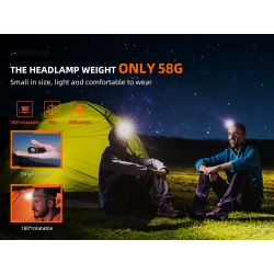 lanterna multifunctionala led superfire th03, usb, 460lm, 104m, incarcare usb-c, suport cap, prindere magnetica