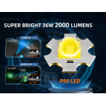 lanterna led superfire v8-s, 2000lm, 300m, 5200mah, zoom, incarcare usb-c, 36w
