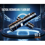 lanterna led superfire v8-s, 2000lm, 300m, 5200mah, zoom, incarcare usb-c, 36w