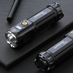 lanterna led superfire f15, 2000lm, 300m, 3700mah, incarcare usb-c, 36w