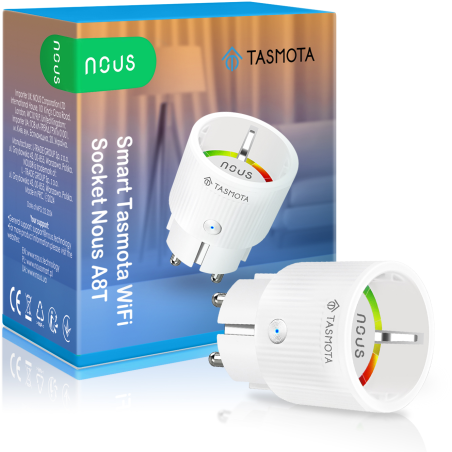 set 4 prize inteligente wifi nous a8t, 10a - tasmota, esp32