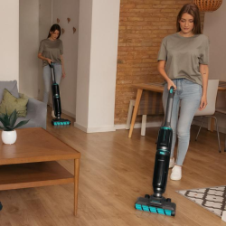 aspirator vertical cu functie mop cecotec freego washvacuum spray, 250w, autonomie 30minute, 2 rezervoare, baza cu autocuratare