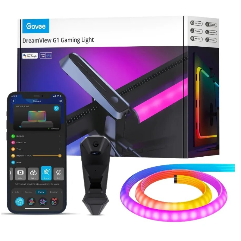 banda led govee h604b dreamview g1, rgbic, wi-fi, suport pentru control vocal, peste 42 de moduri de scena