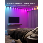 banda cu spoturi led govee rgbic string downlights, h608a, 5m, wi-fi, sincronizare muzica