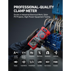 clampmetru (cleste ampermetric) multimetru digital astroai cm600, 6000 counts, 1000a trms, auto-ranging, masoara tensiunea, cure