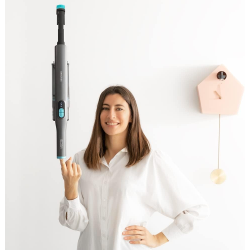 matura electrica aspirator de mana 2 in1 cecotec 2100 twice max, perie dubla, 20 kpa, 210 w, 45 minute, accesorii incluse