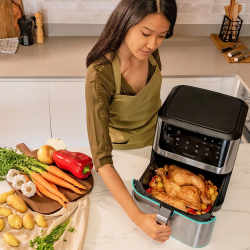 friteuza cu aer cald fara ulei cecotec cecofry supreme 8000, air fryer, 1800w, 8l, control tactil, 10 programe presetate