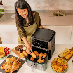 friteuza cu aer cald fara ulei cecotec cecofry supreme 8000, air fryer, 1800w, 8l, control tactil, 10 programe presetate