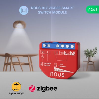 releu inteligent nous b2z, 16a, zigbee, 1 canal pm, monitorizare energie