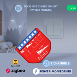 releu inteligent nous b3z, 16a, zigbee, 2 canal pm, monitorizare energie