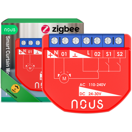 releu inteligent pentru perdele si draperii nous b4z zigbee, 1 canal