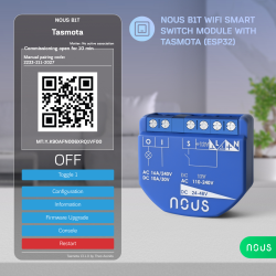 releu wireless nous b1t, 16a, tasmota, matter - 1 canal, esp32