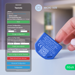releu wireless nous b1t, 16a, tasmota, matter - 1 canal, esp32