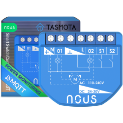 releu wireless nous b3t pm, 16a, tasmota, matter, monitorizare energie,modul cortina - 2 canal, esp32